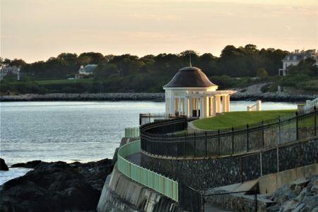 Newport's Cliff Walk at twilight.